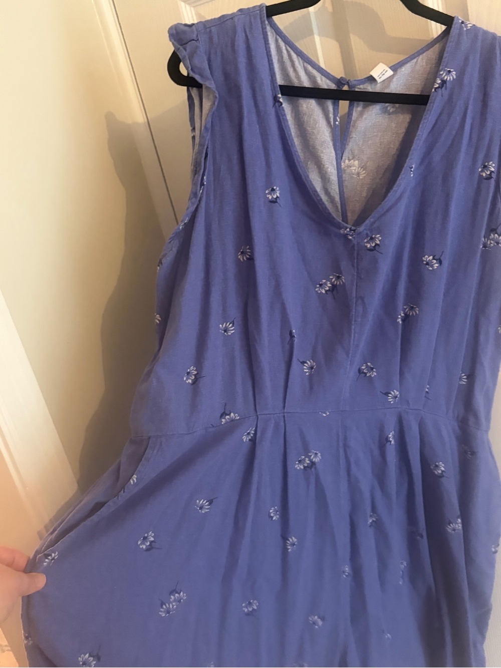 Old Navy Periwinkle Floral Sleeveless Romper